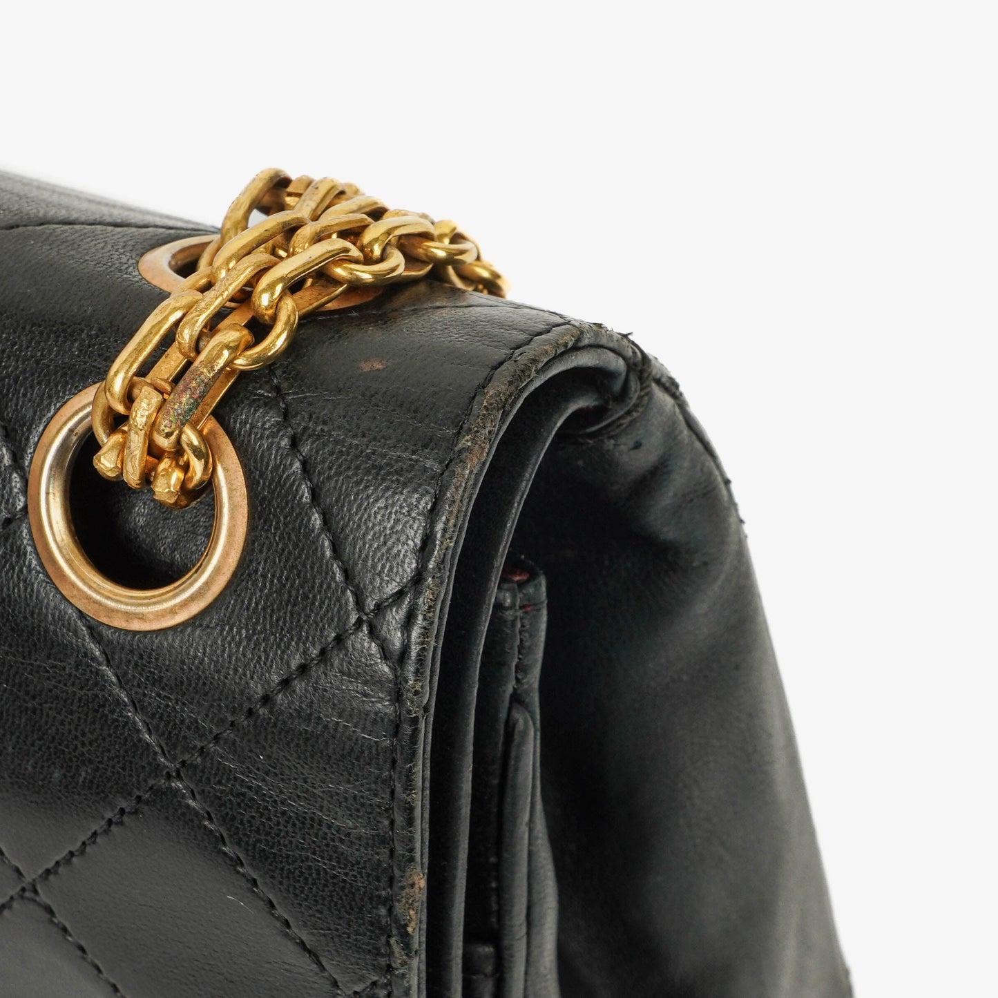 Chanel Vintage Medium Timeless Classic Double Flap Tasche aus schwarzem gestepptem Lammleder mit 24K vergoldeter Hardware und Mademoiselle-Kette