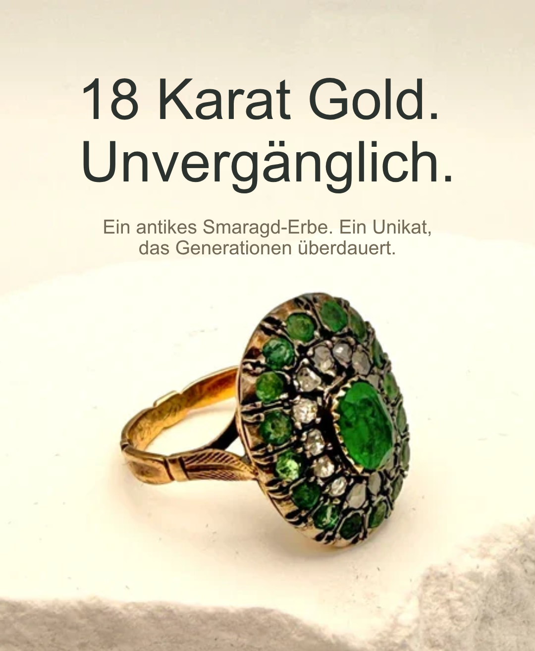 Exquisiter Antik-Ring um 1880 750 Gold