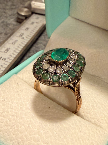 Exquisite antique ring circa 1880, 750 gold