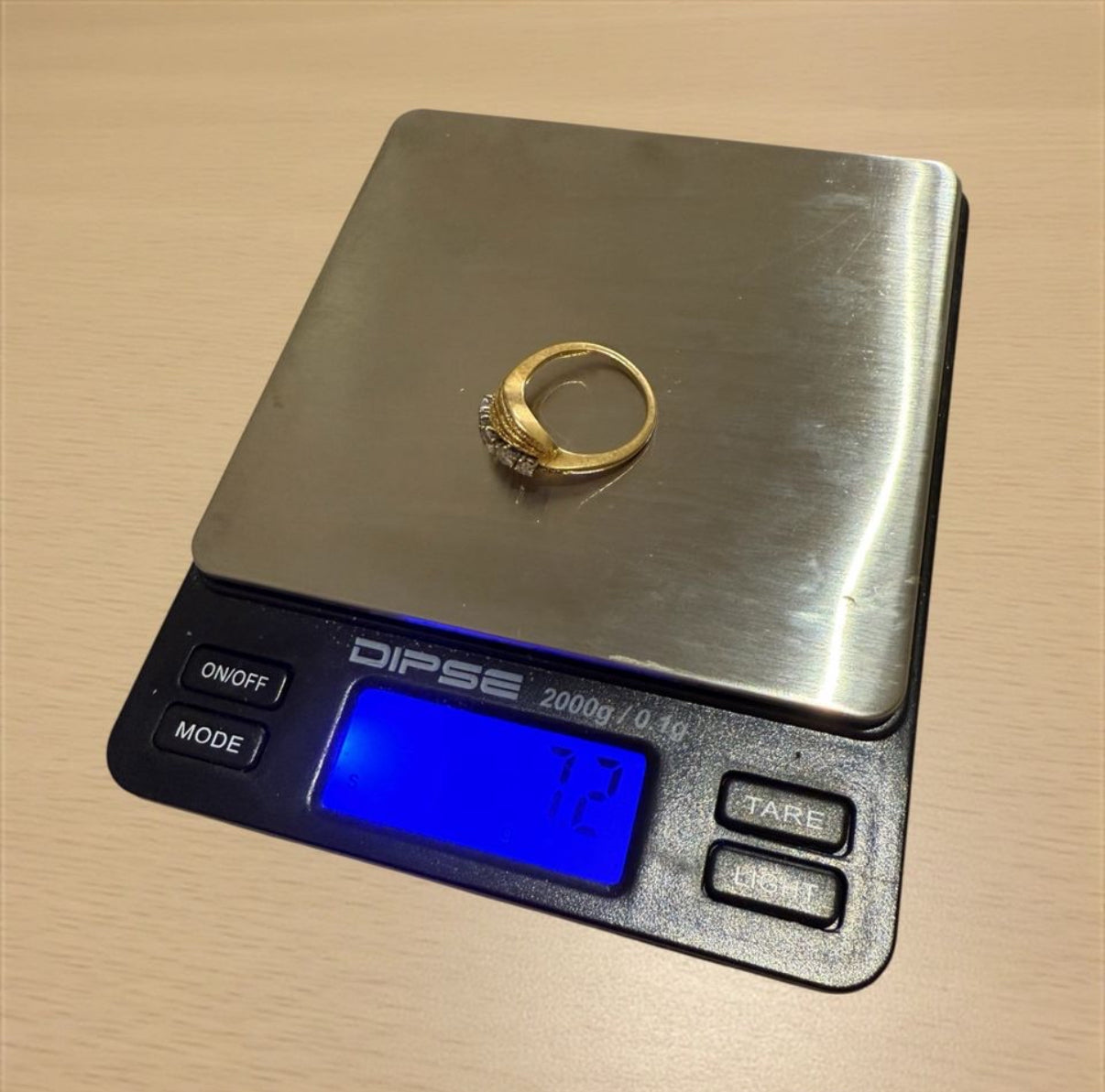 Vintage 750er Goldring mit Diamanten