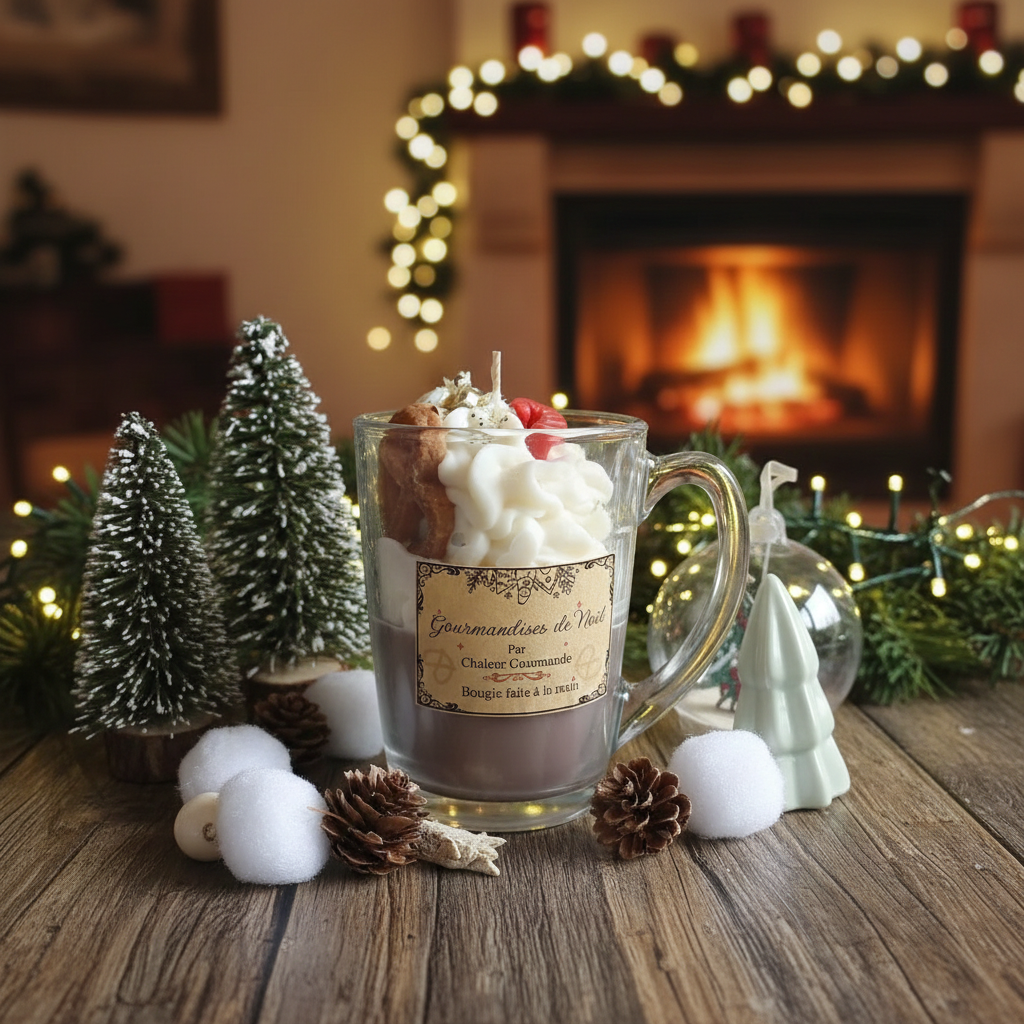 Handgefertigte Dessert-Kerze mit Brezel- & Süßigkeiten-Duft – 250g Sojawachs