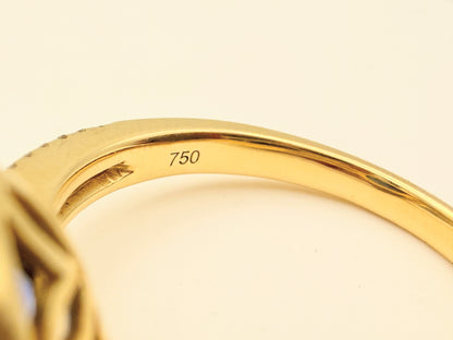 Traumhafter 18K Goldring mit tiefblauem Saphir & Brillanten – Zeitlose Eleganz