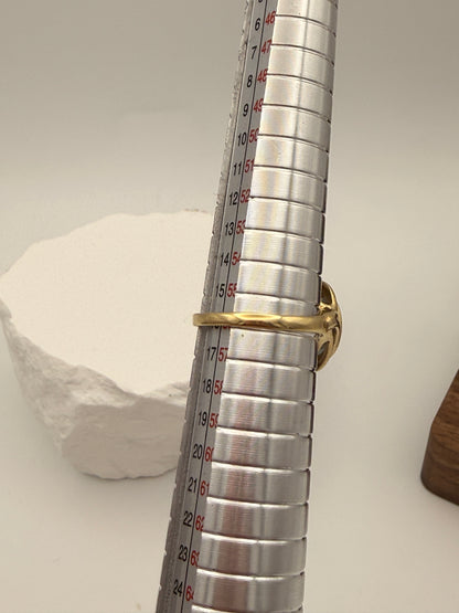 Eisblauer Traum: Vintage Cocktailring 585 Gold mit strahlendem Aquamarin (Gr. 56)