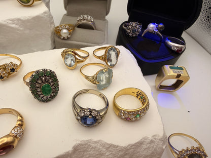 Exklusive Auswahl an restaurierten Vintage-Goldringen (14 Karat & 18 Karat)