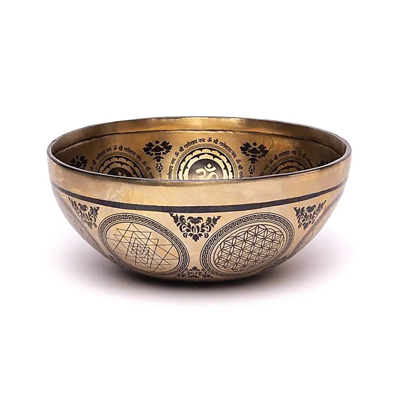 Lasergravierte Klangschale Ganesha -- ±1400-1600 g ; ±22-24 cm