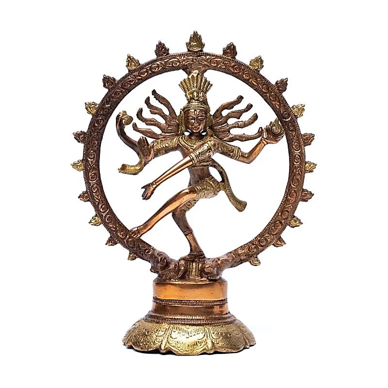 Shiva Nataraj Messing zweifarbig -- 736 g; 20 cm
