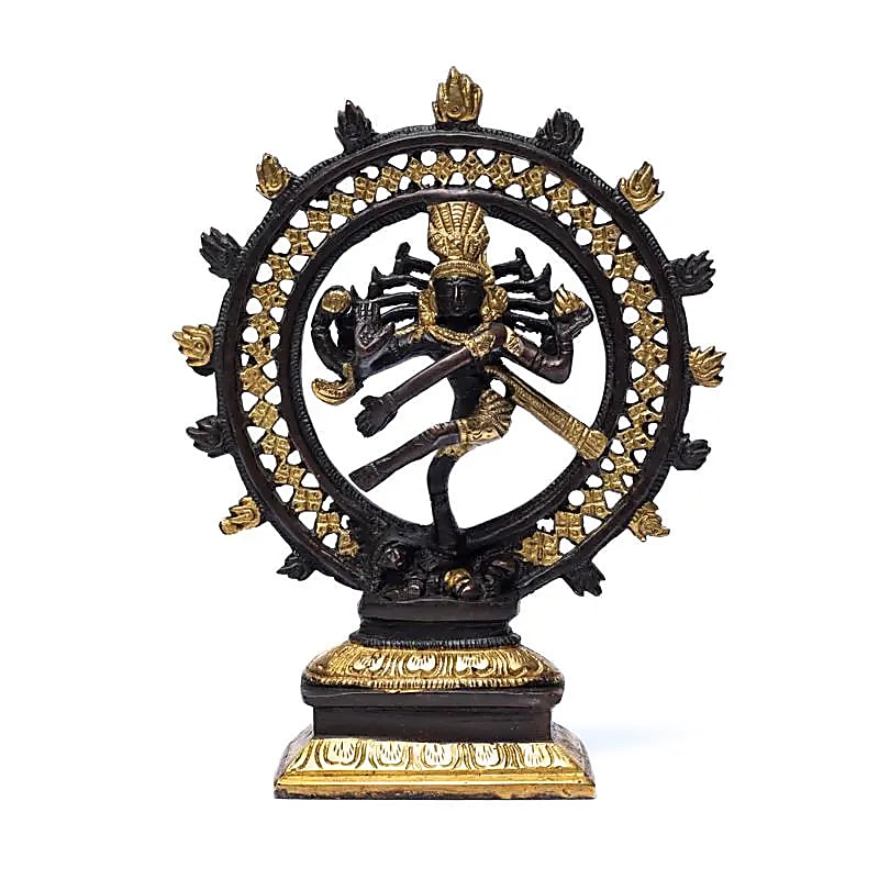 Shiva Nataraj Messing zweifarbig -- 1020 g; 20 cm