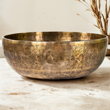 XXL Singing Bowl 50 cm – 8-Metal Hand-Hammered – Chakra &amp; Sound Bath from Nepal