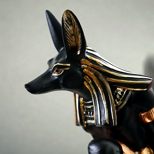 Ägyptische Anubis Weinflaschenhalter – Dekorative Harzfigur