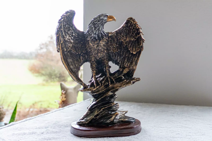 Majestic Eagle Resin Bronze look Sculpture