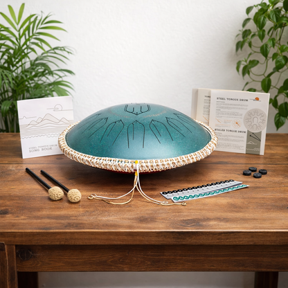 Hluru Hybrid Handpan & Zungentrommel (15 Töne C-Dur)