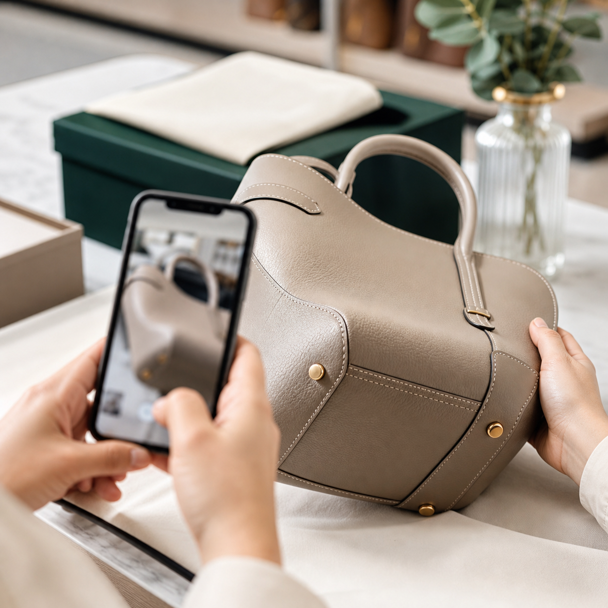 Tasche fotografieren für den Ankauf