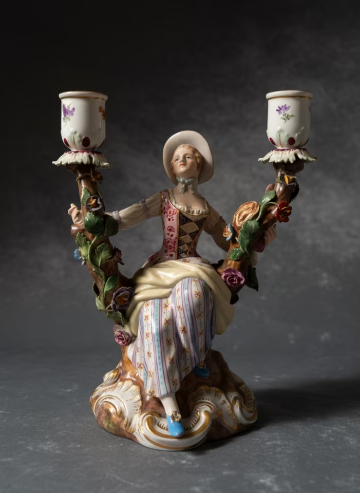 Meissen Porzellan Kandelaber, 19.Jh