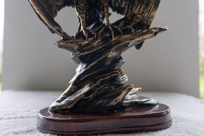 Majestic Eagle Resin Bronze look Sculpture