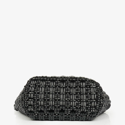 Balenciaga XS Bistro Korbtasche schwarz geflochten und lackiert