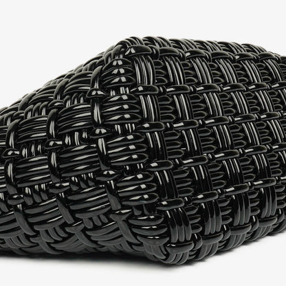 Balenciaga XS Bistro Korbtasche schwarz geflochten und lackiert
