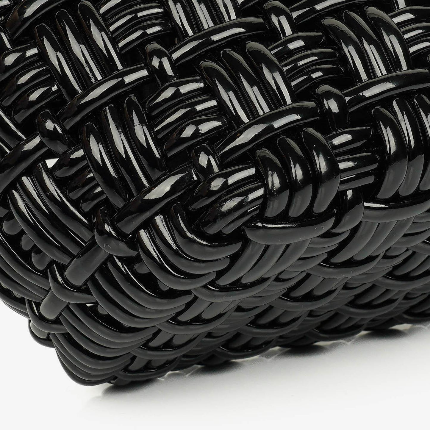 Balenciaga XS Bistro Korbtasche schwarz geflochten und lackiert