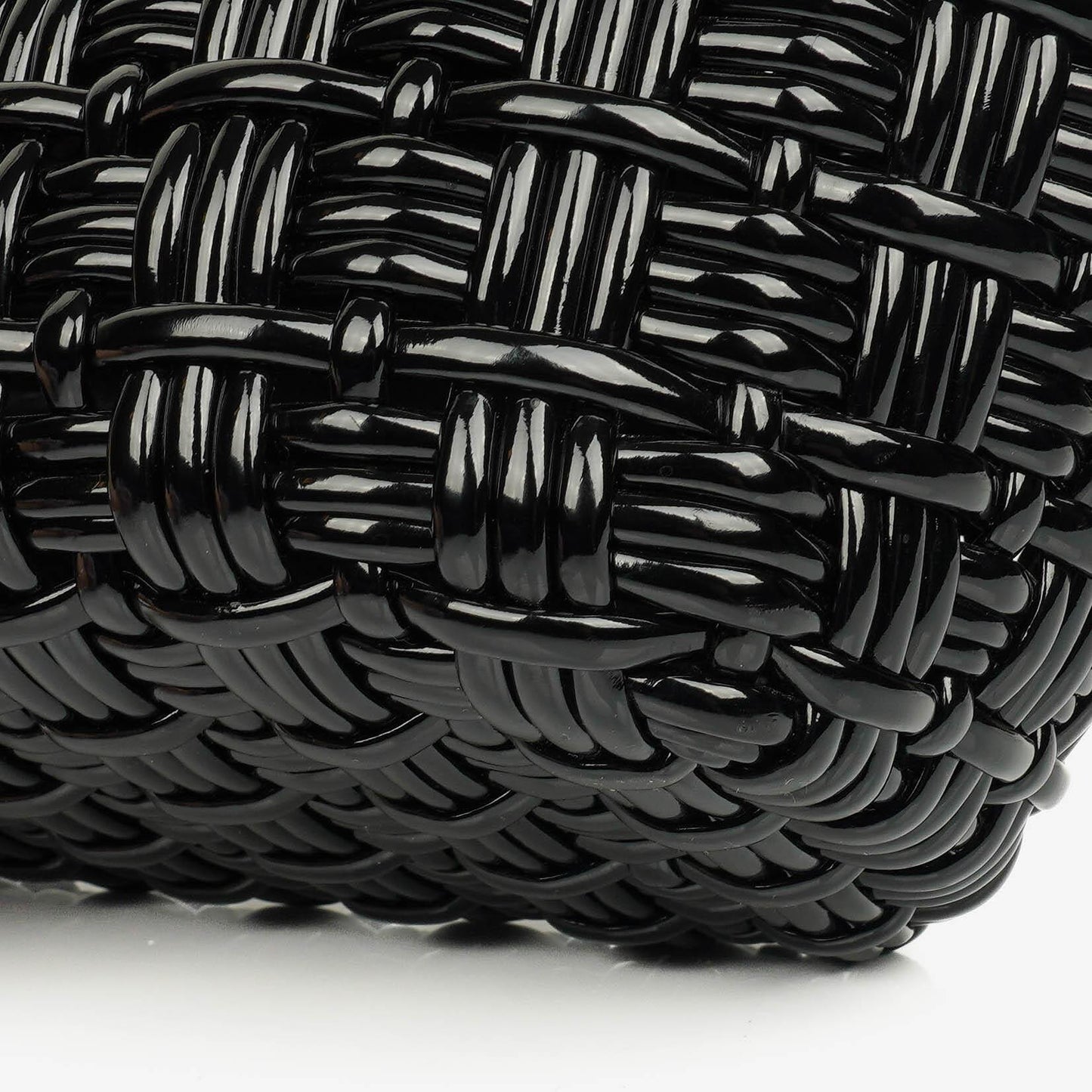 Balenciaga XS Bistro Korbtasche schwarz geflochten und lackiert