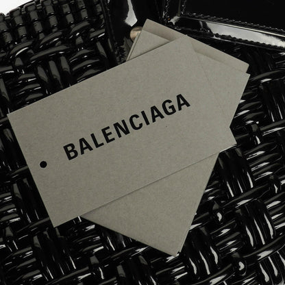 Balenciaga XS Bistro Korbtasche schwarz geflochten und lackiert