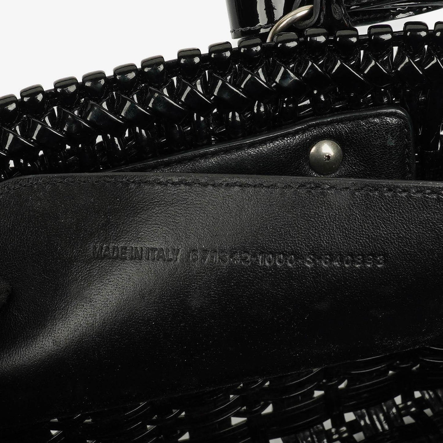 Balenciaga XS Bistro Korbtasche schwarz geflochten und lackiert