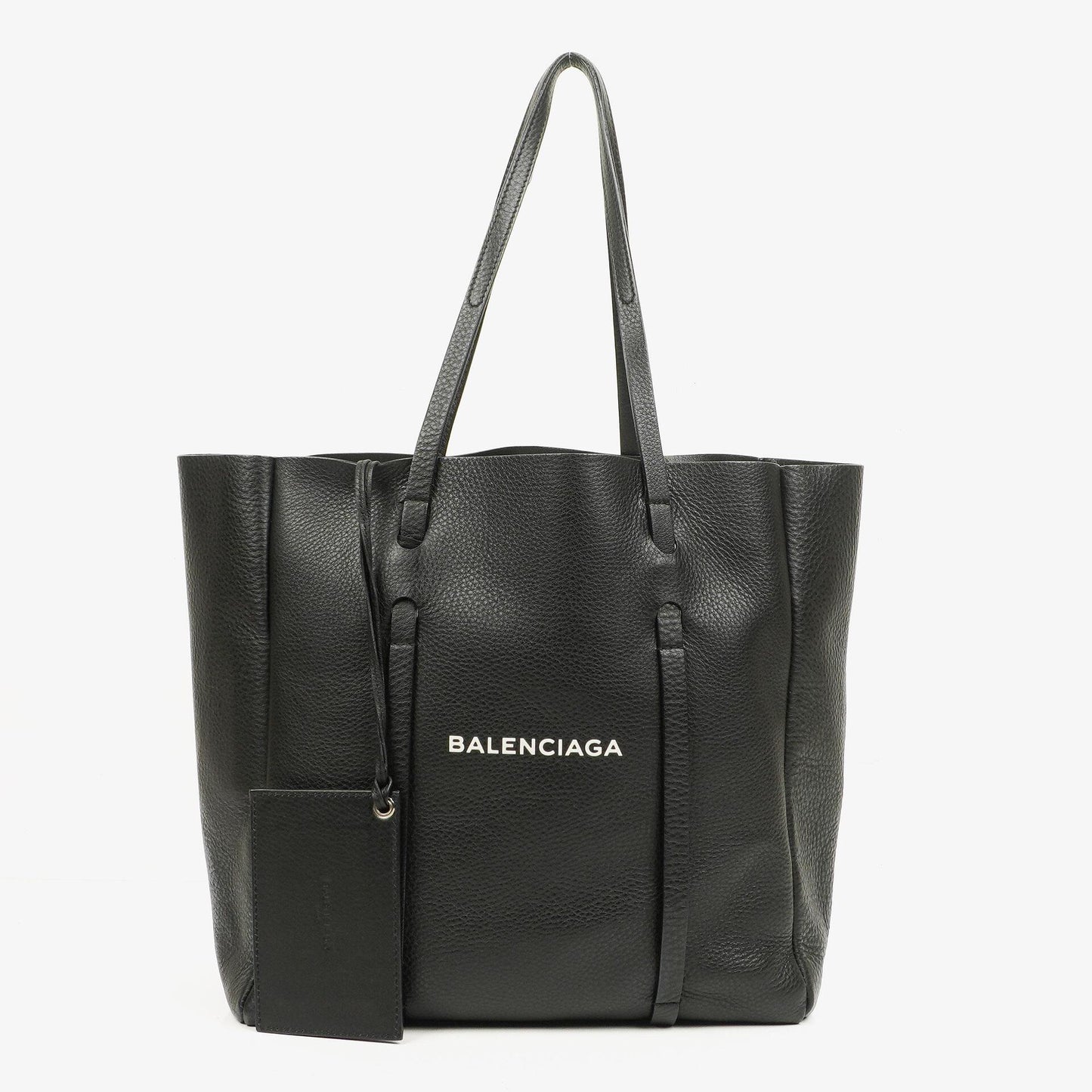 Balenciaga Everyday Tote Medium aus schwarzem genarbtem Kalbsleder