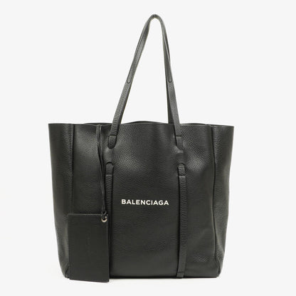 Balenciaga Everyday Tote Medium aus schwarzem genarbtem Kalbsleder