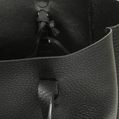 Balenciaga Everyday Tote Medium aus schwarzem genarbtem Kalbsleder