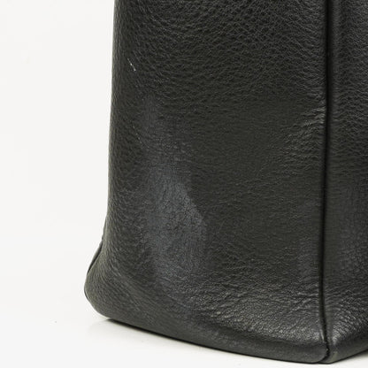 Balenciaga Everyday Tote Medium aus schwarzem genarbtem Kalbsleder