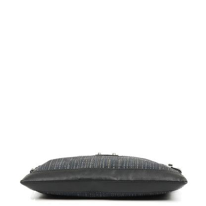 Balenciaga Classic Hardware Clip Clutch aus Leder und Nylon