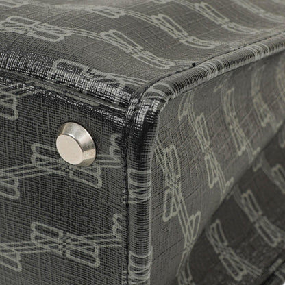 Balenciaga Tote Bag aus beschichtetem Canvas mit BB-Monogramm-Hardware in Schwarz/Weiß