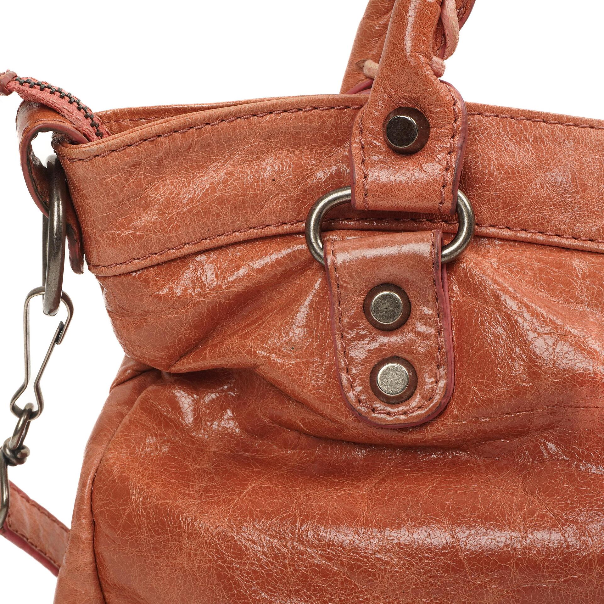 Balenciaga First Classic Hardware Pfirsich Leder Tasche