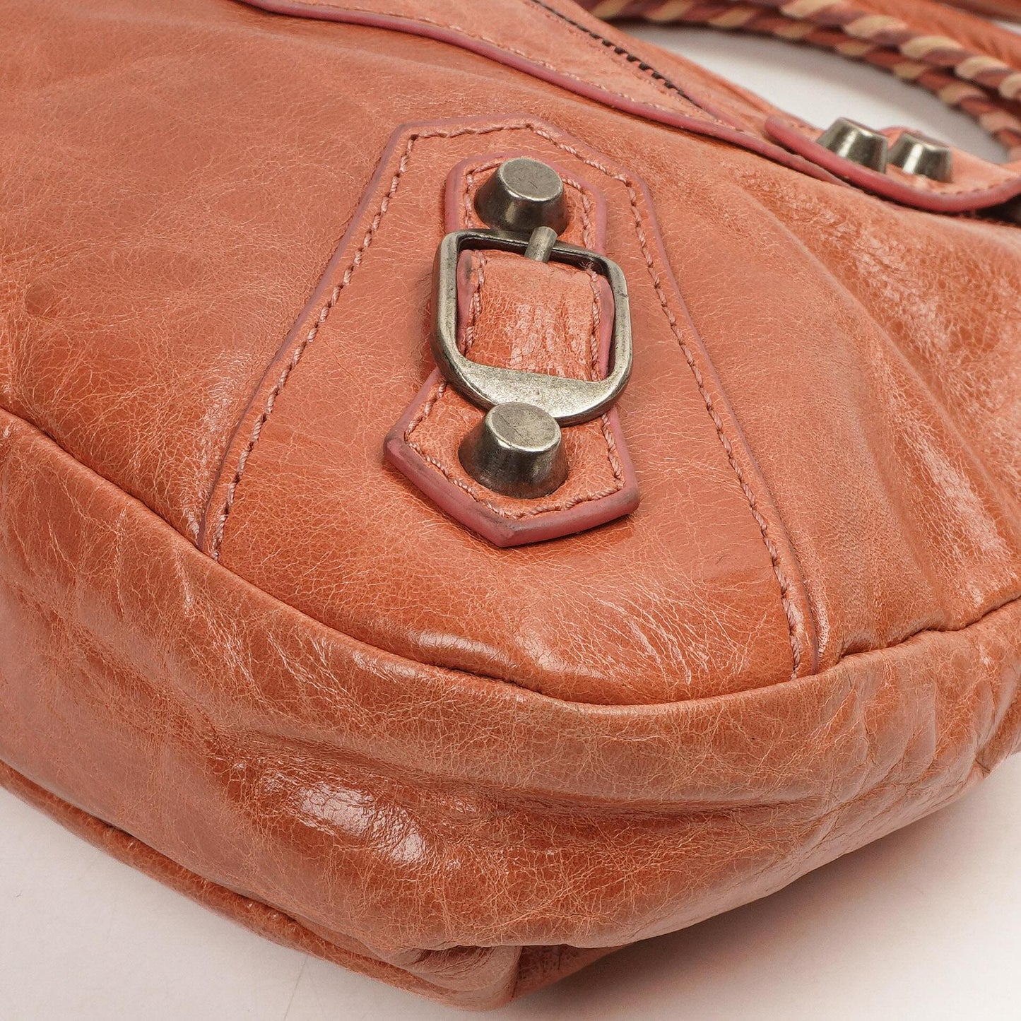 Balenciaga First Classic Hardware Pfirsich Leder Tasche