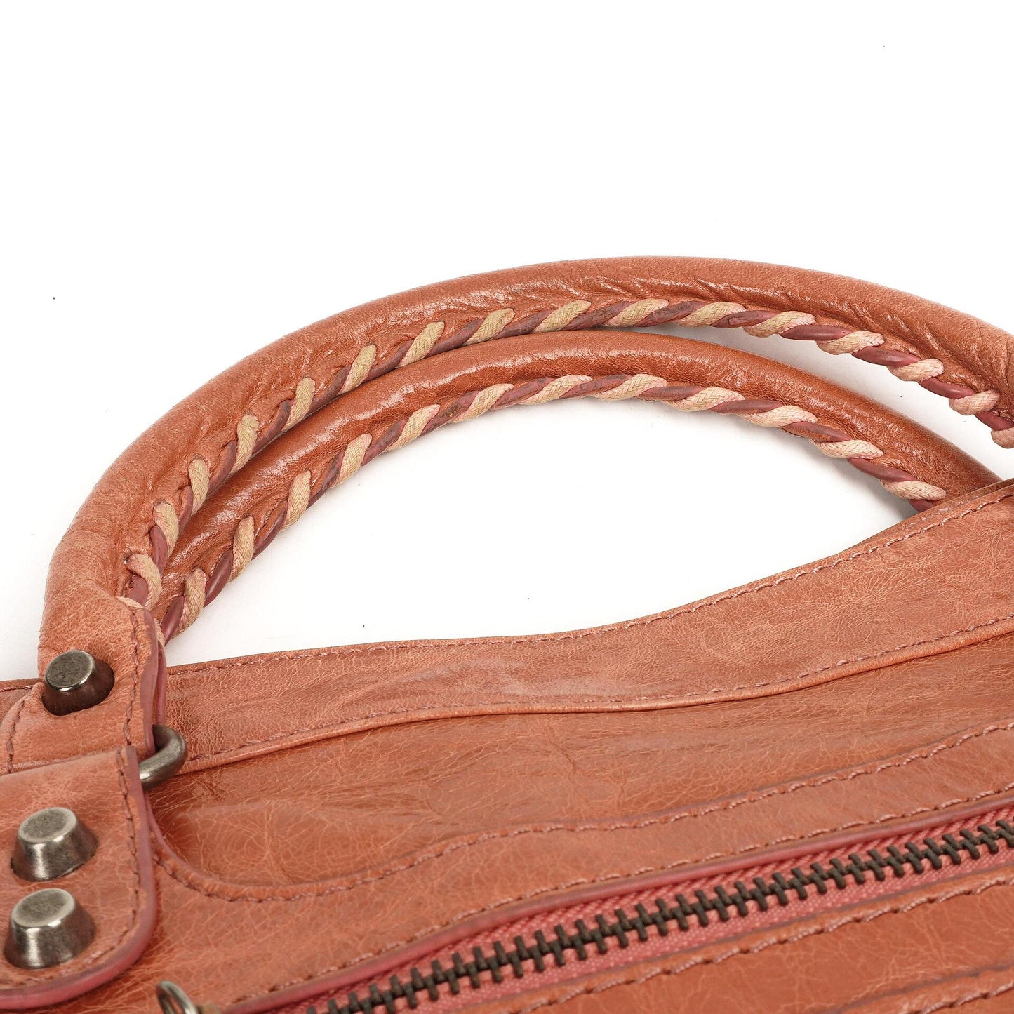 Balenciaga First Classic Hardware Pfirsich Leder Tasche