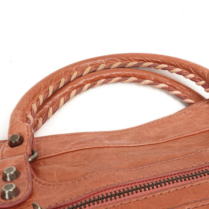 Balenciaga First Classic Hardware Pfirsich Leder Tasche