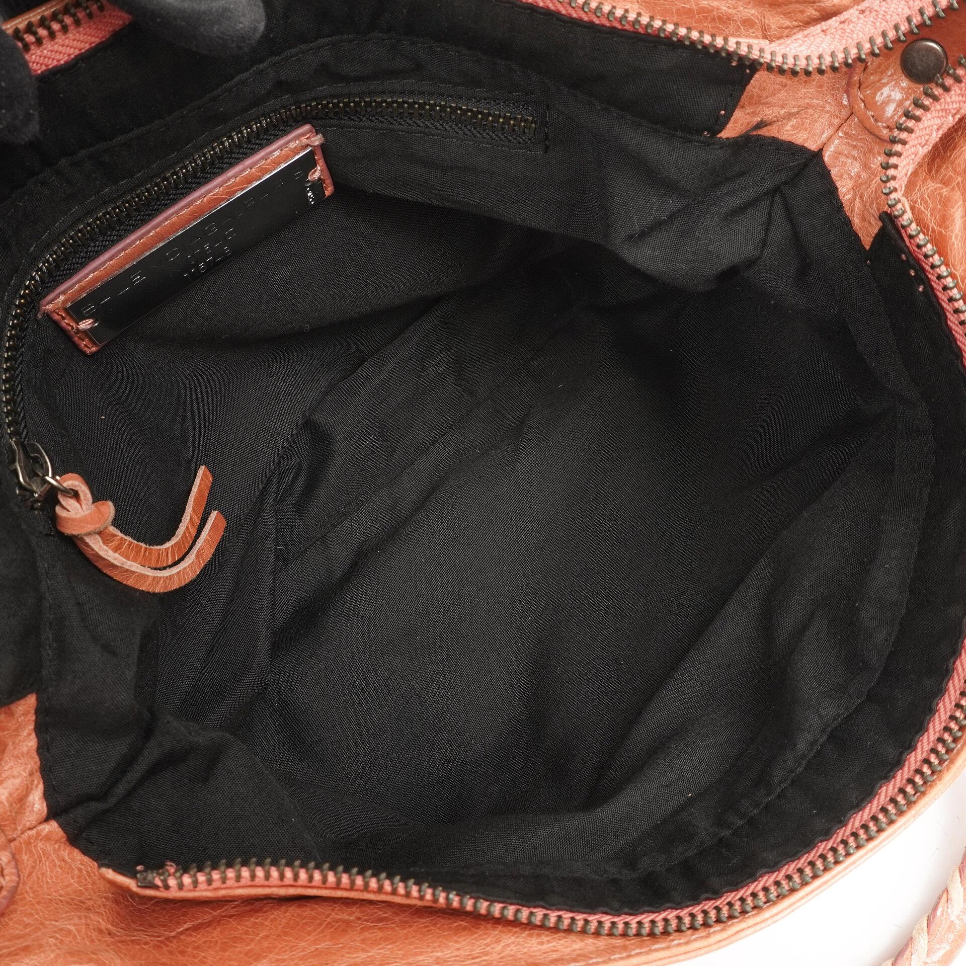 Balenciaga First Classic Hardware Pfirsich Leder Tasche