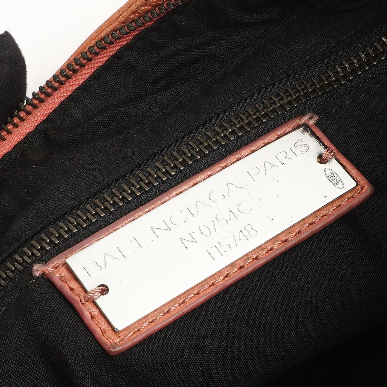 Balenciaga First Classic Hardware Pfirsich Leder Tasche