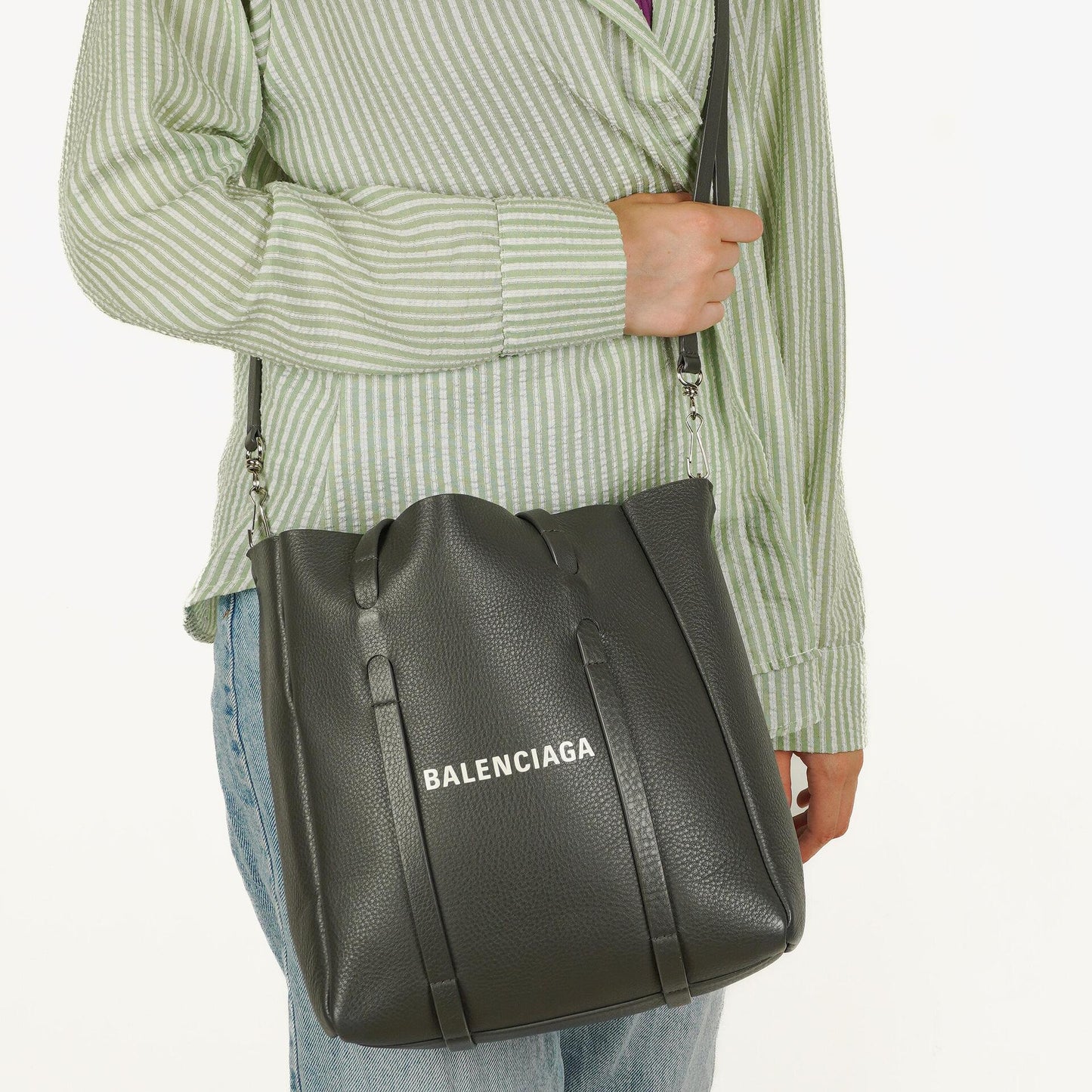Balenciaga Graue Leder Alltagstasche