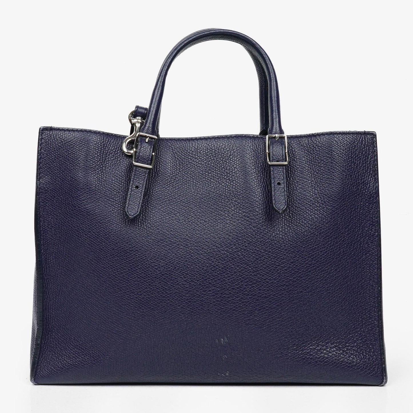 Balenciaga Mini Papier A4 Tote Bag aus navyblauem Kalbsleder