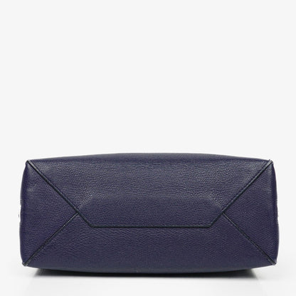 Balenciaga Mini Papier A4 Tote Bag aus navyblauem Kalbsleder
