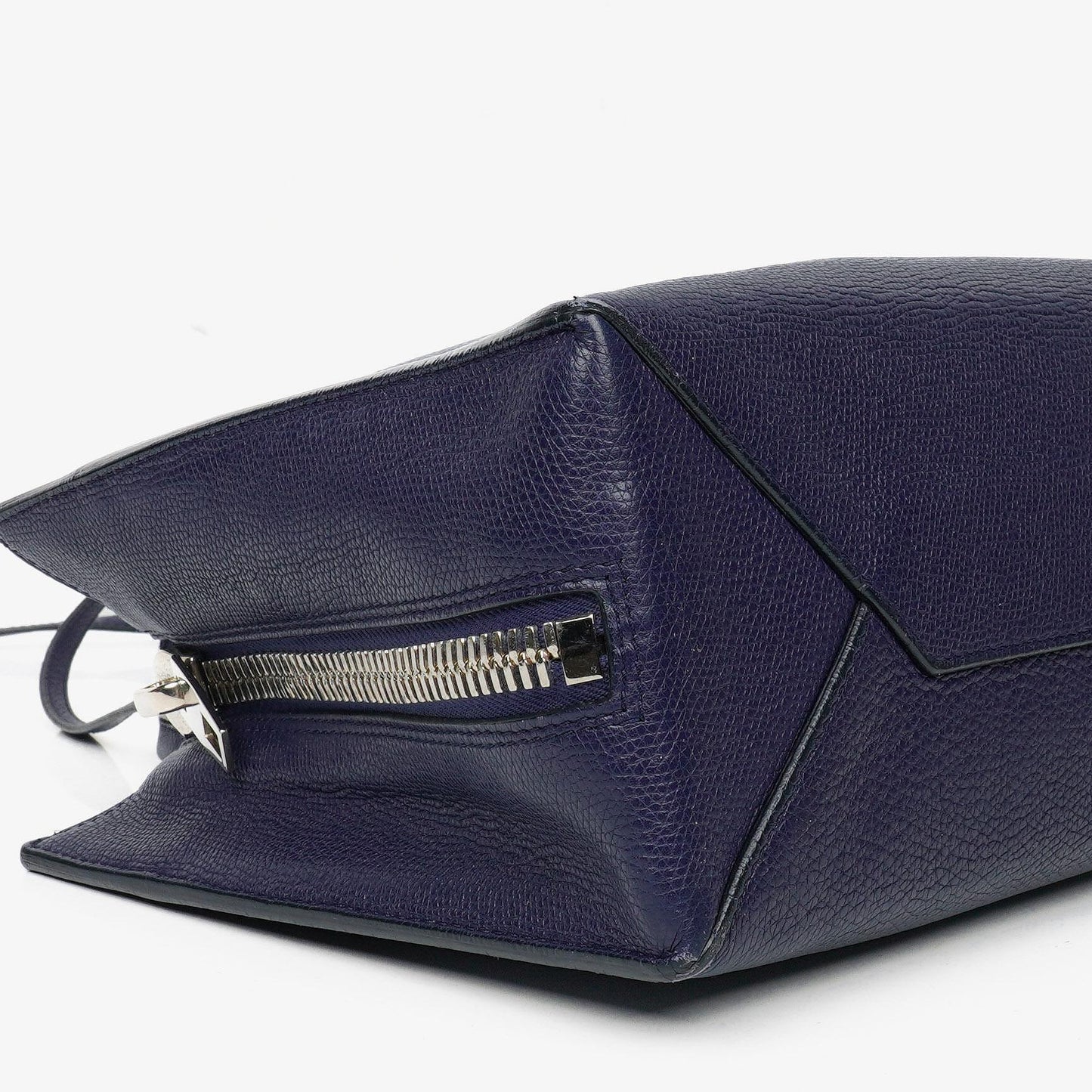 Balenciaga Mini Papier A4 Tote Bag aus navyblauem Kalbsleder