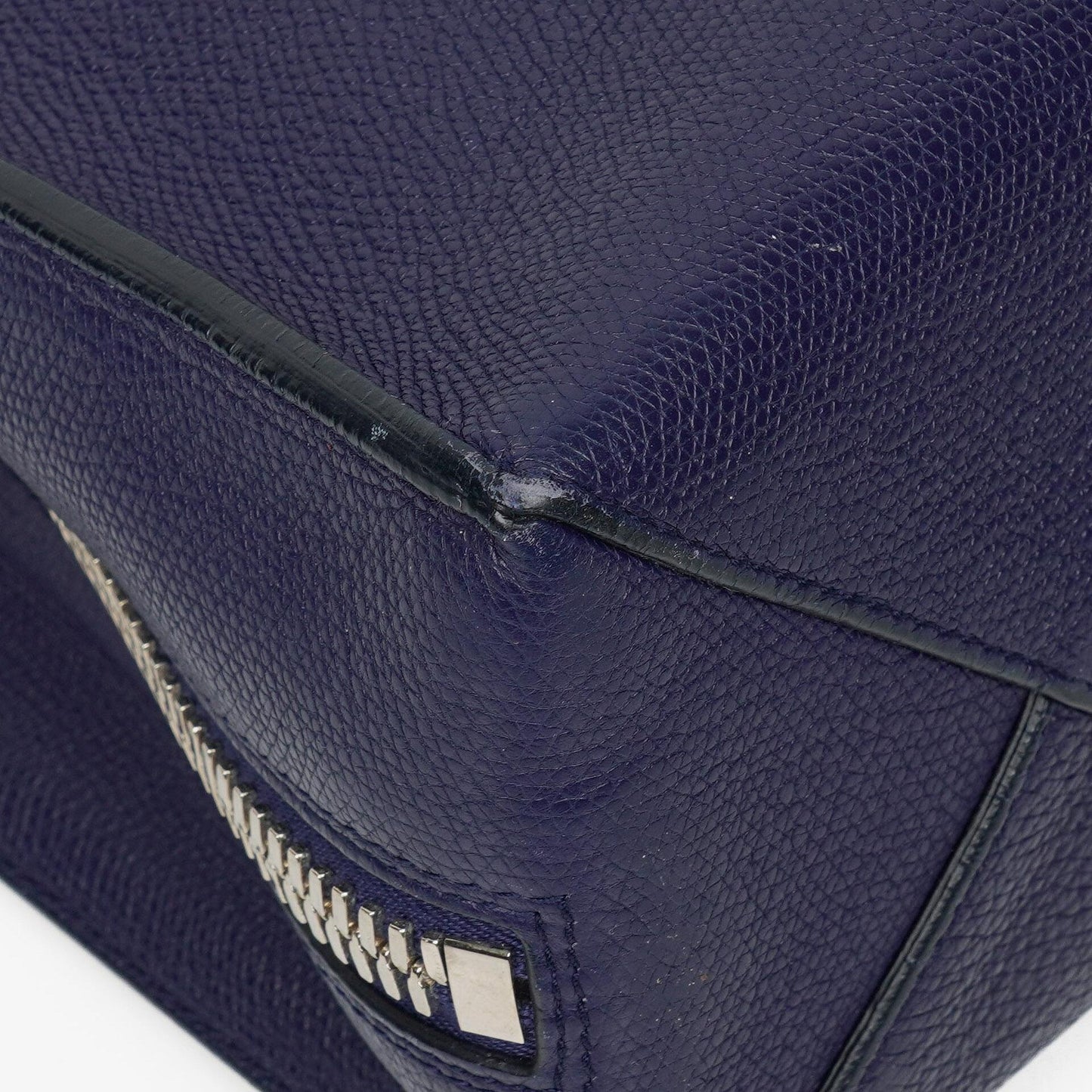 Balenciaga Mini Papier A4 Tote Bag aus navyblauem Kalbsleder