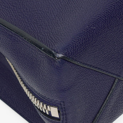 Balenciaga Mini Papier A4 Tote Bag aus navyblauem Kalbsleder