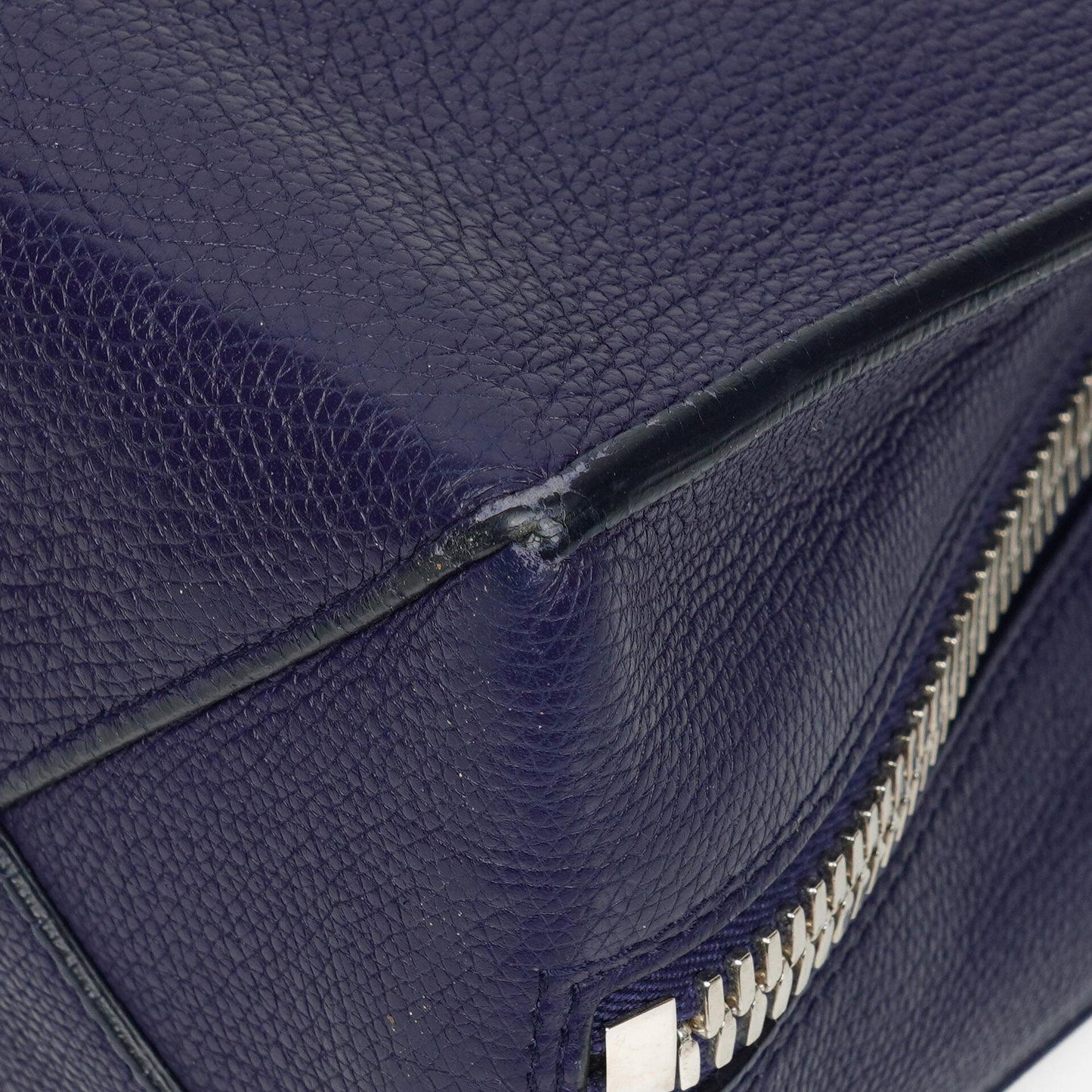 Balenciaga Mini Papier A4 Tote Bag aus navyblauem Kalbsleder