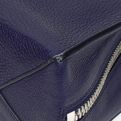 Balenciaga Mini Papier A4 Tote Bag aus navyblauem Kalbsleder