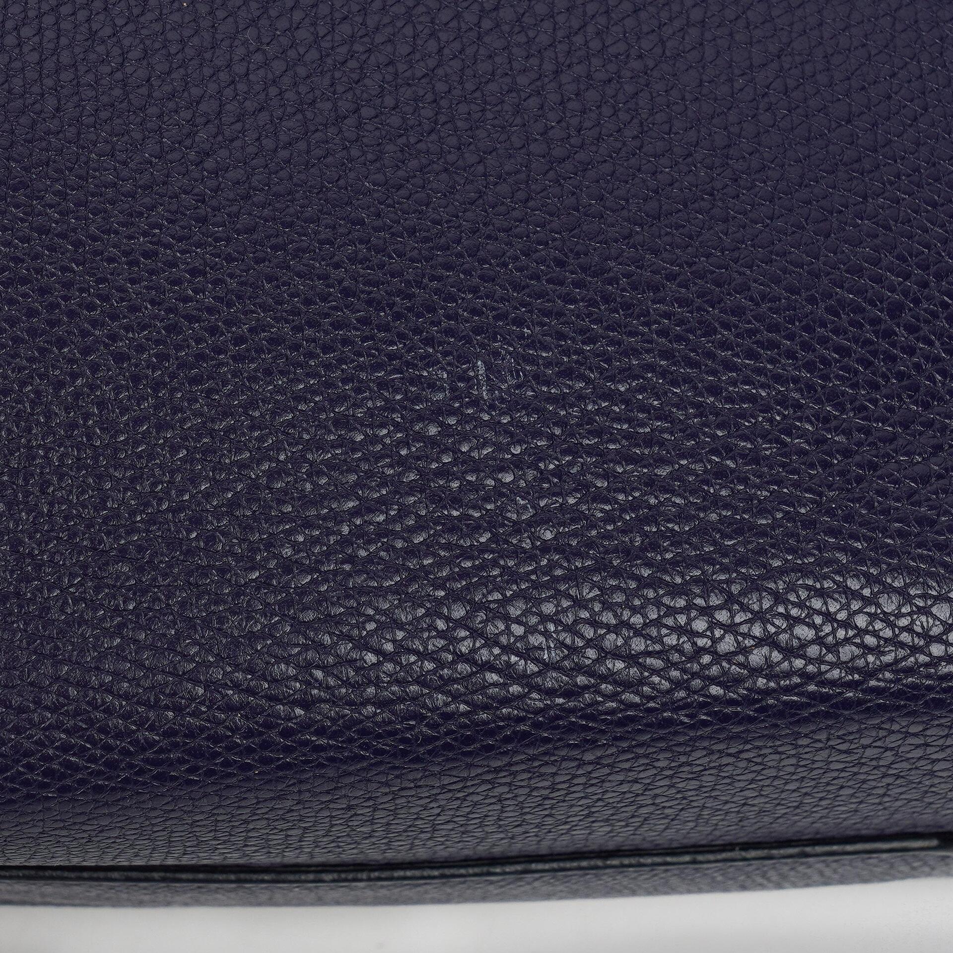Balenciaga Mini Papier A4 Tote Bag aus navyblauem Kalbsleder