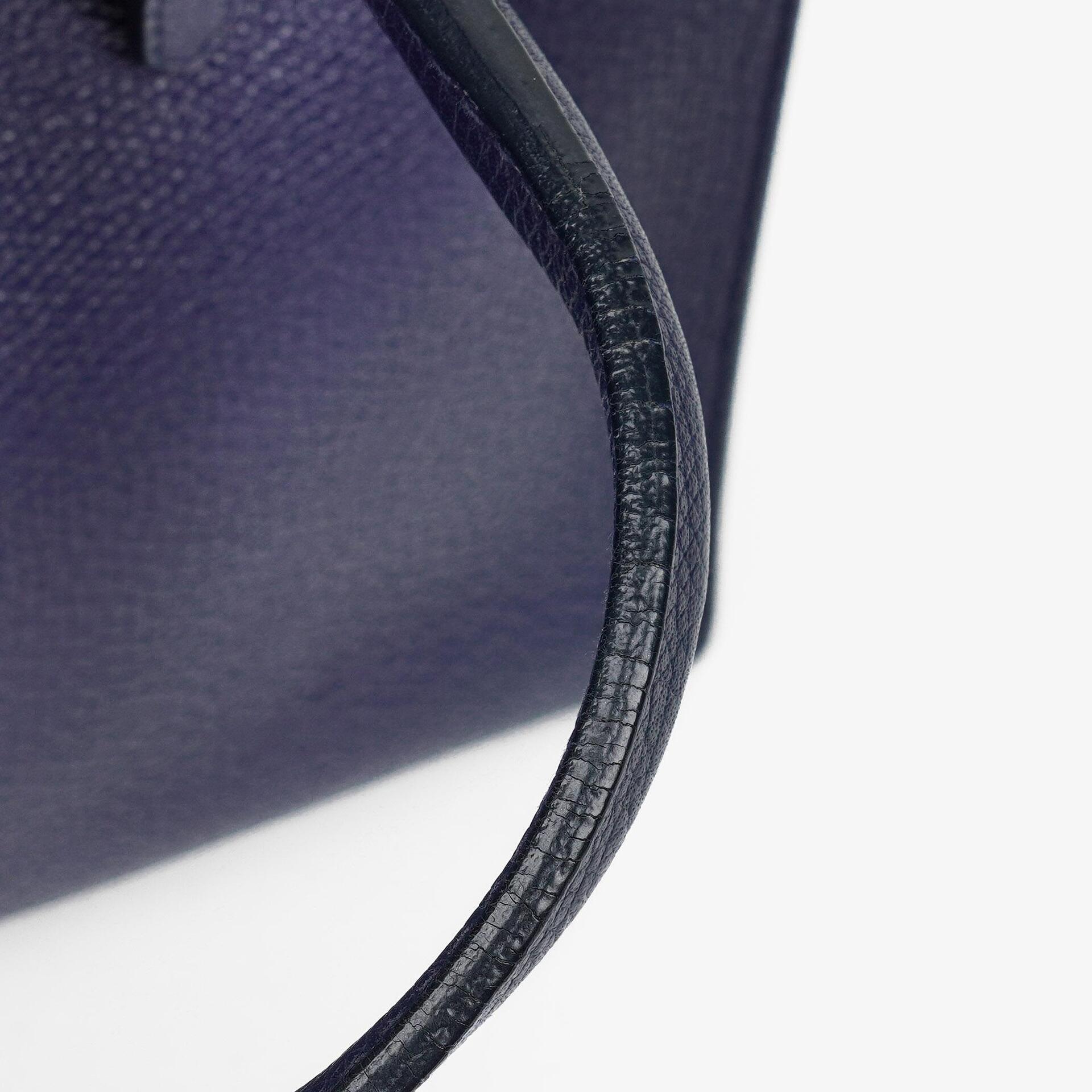 Balenciaga Mini Papier A4 Tote Bag aus navyblauem Kalbsleder