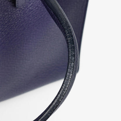 Balenciaga Mini Papier A4 Tote Bag aus navyblauem Kalbsleder