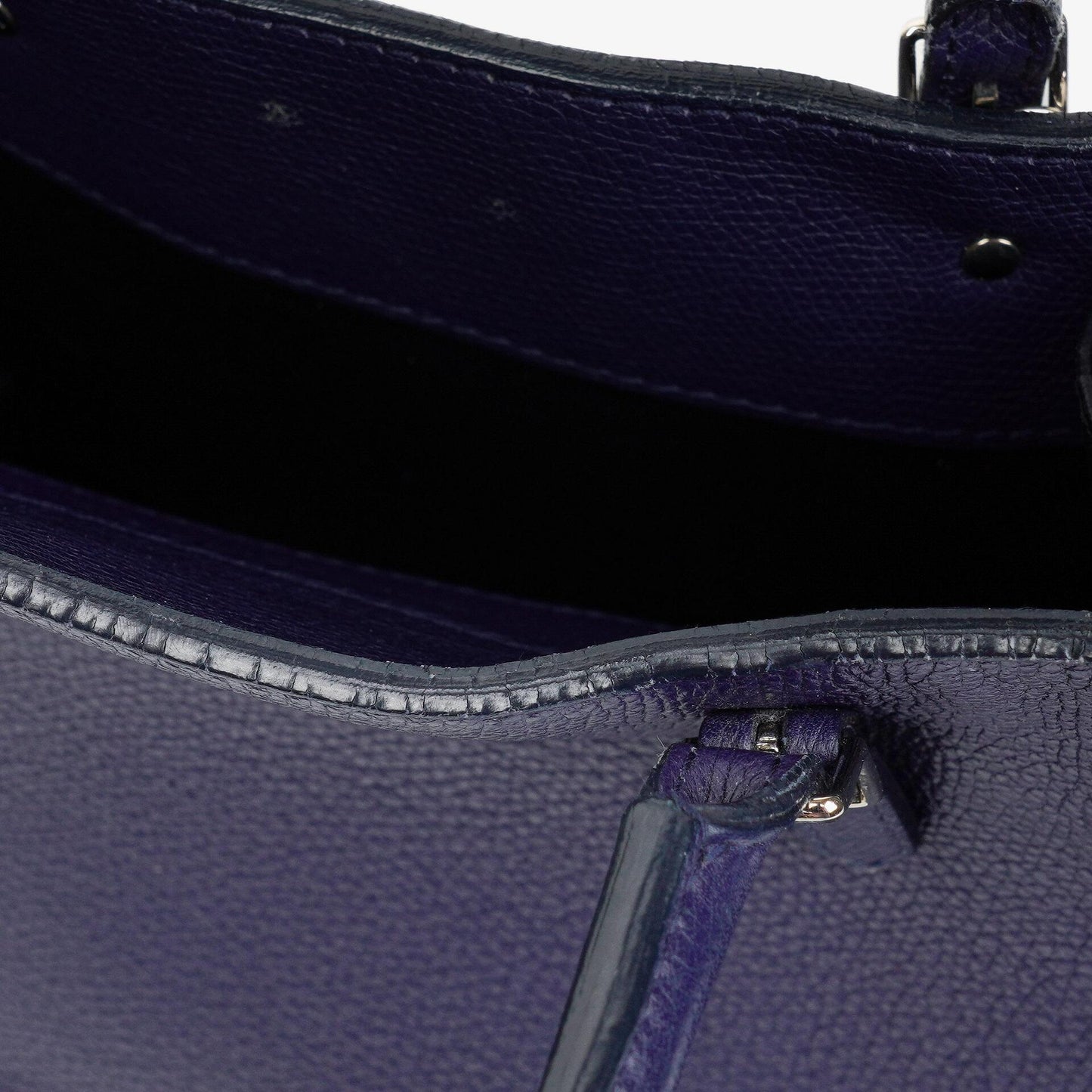 Balenciaga Mini Papier A4 Tote Bag aus navyblauem Kalbsleder