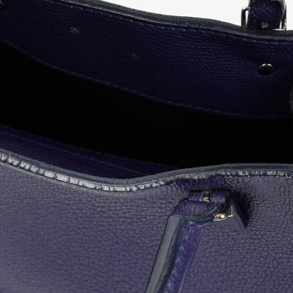 Balenciaga Mini Papier A4 Tote Bag aus navyblauem Kalbsleder