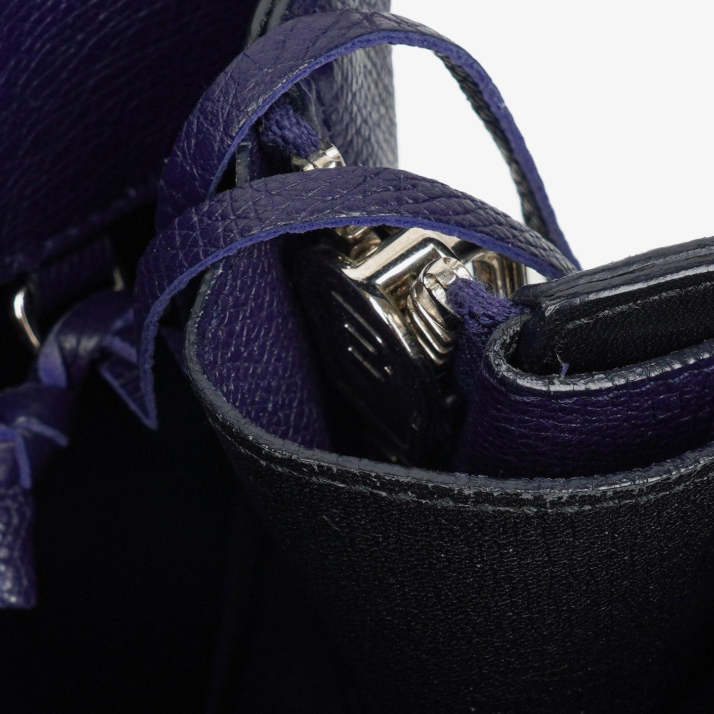 Balenciaga Mini Papier A4 Tote Bag aus navyblauem Kalbsleder